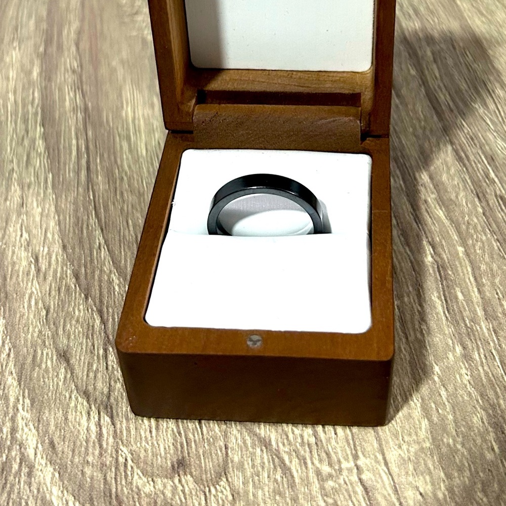 Michael Hill Men’s Black Titanium Wedding Band Ring